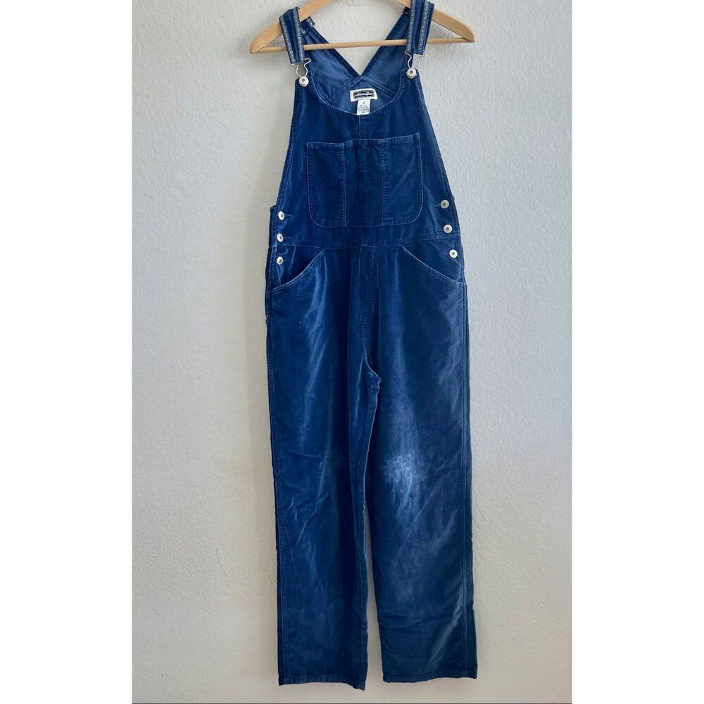 XHILARATION Vintage Y2K Velour Navy Blue Relaxed Leg Jumpsuit Womens Medium